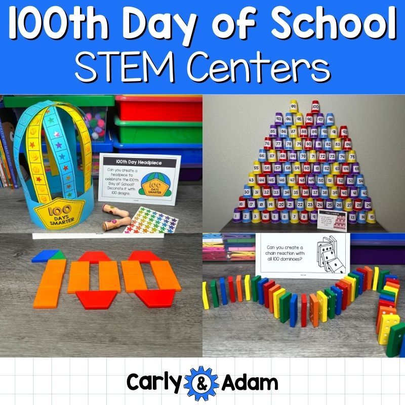 100th Day of School Activities and STEM Centers