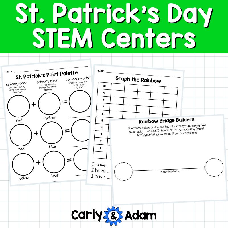 12 St. Patrick's Day STEM Centers Leprechaun, Rainbow Bridge, Creativity — preview 14