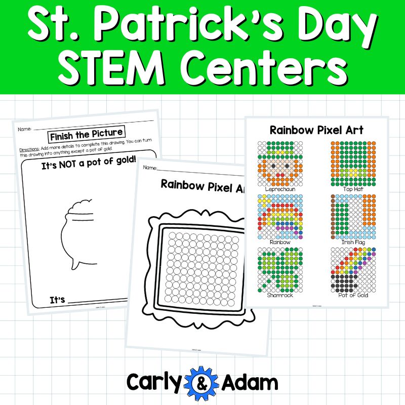 12 St. Patrick's Day STEM Centers Leprechaun, Rainbow Bridge, Creativity — preview 5