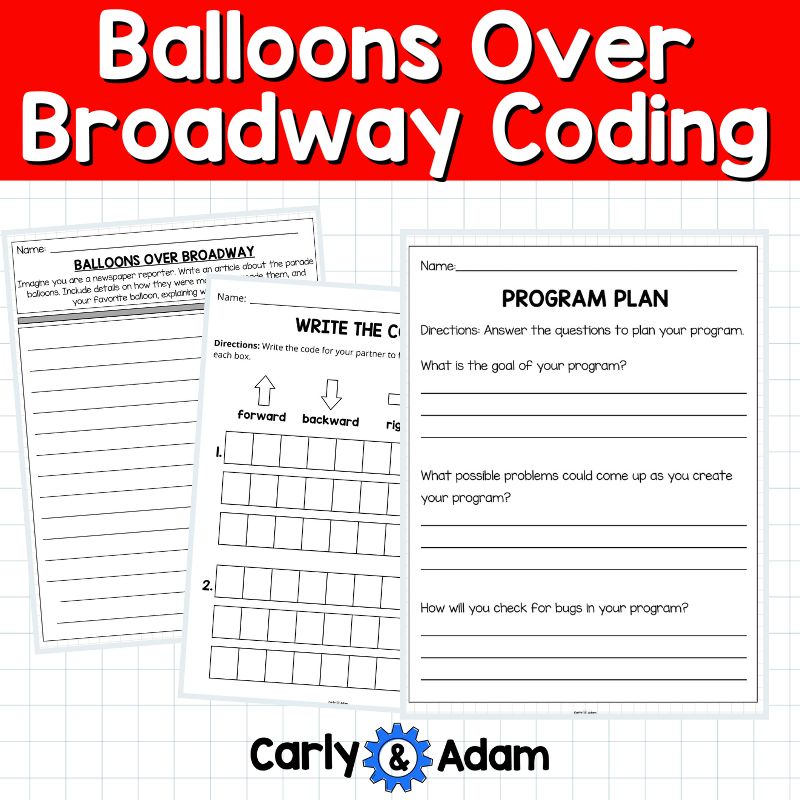 Code a Parade Balloons Over Broadway Read Aloud Coding Activity
