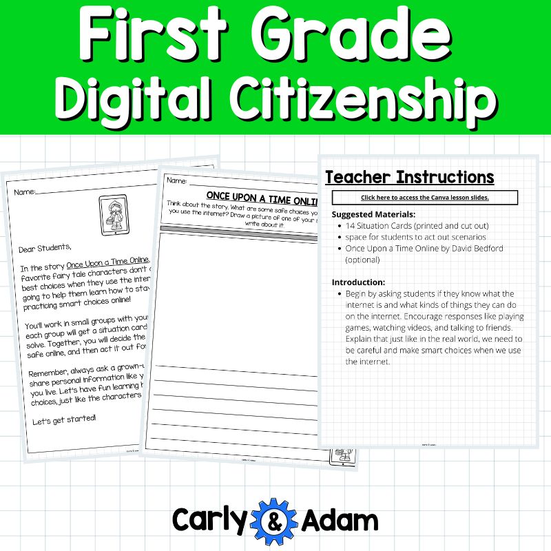 1st Grade Digital Citizenship Lesson Plan Online Safety and Responsibility — preview 6