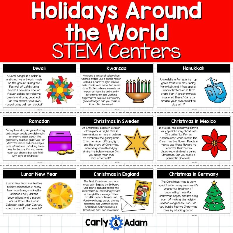 Holidays Around the World STEM Centers and Activities