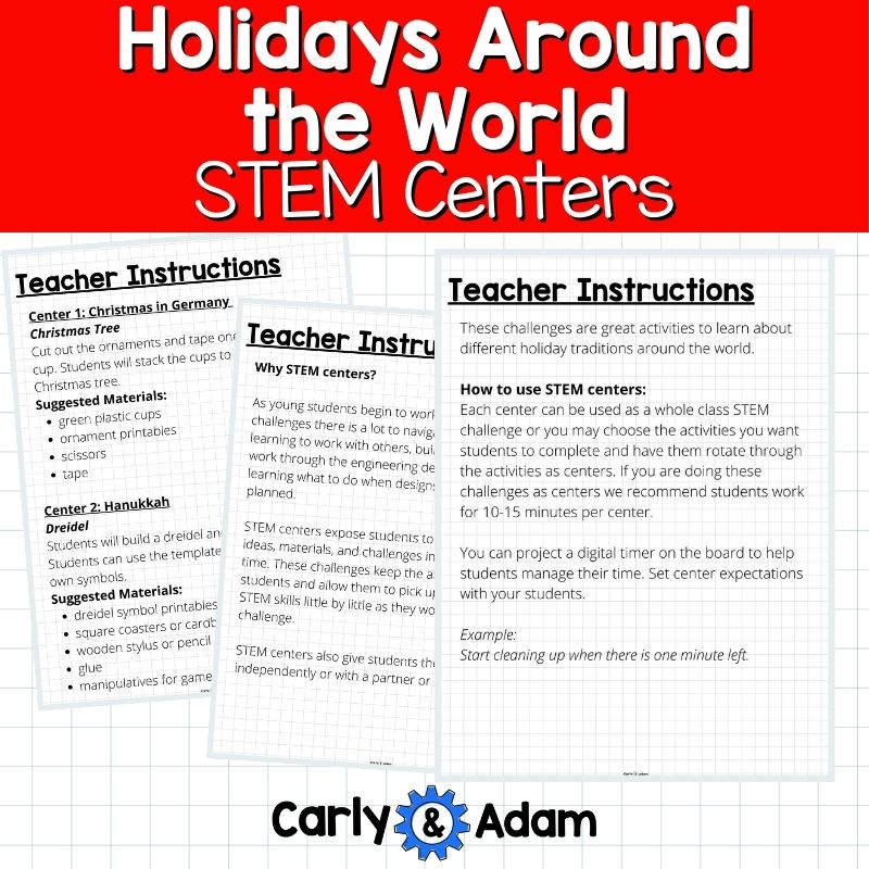 Holidays Around the World STEM Centers and Activities
