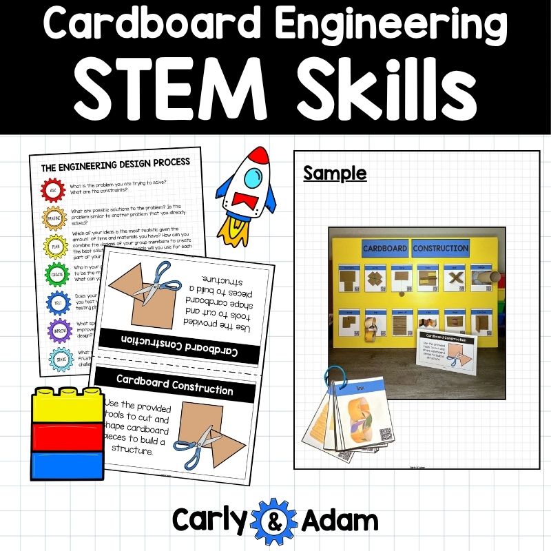 Cardboard Engineering STEM Skills, Construction, Folding, Taping, Cutting — preview 3