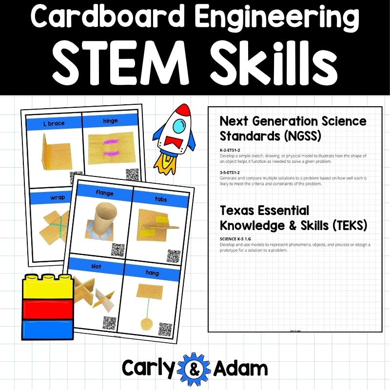 Cardboard Engineering STEM Skills, Construction, Folding, Taping, Cutting — preview 4