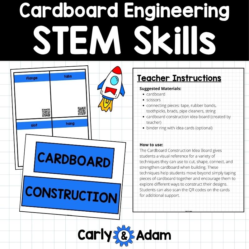 Cardboard Engineering STEM Skills, Construction, Folding, Taping, Cutting — preview 5