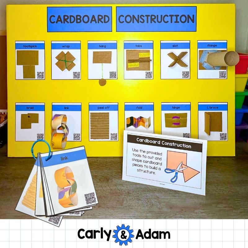 Cardboard Engineering STEM Skills, Construction, Folding, Taping, Cutting — preview 6