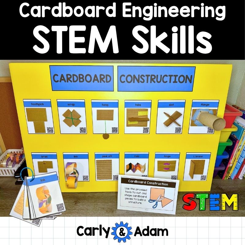 Cardboard Engineering STEM Skills, Construction, Folding, Taping, Cutting — preview 1