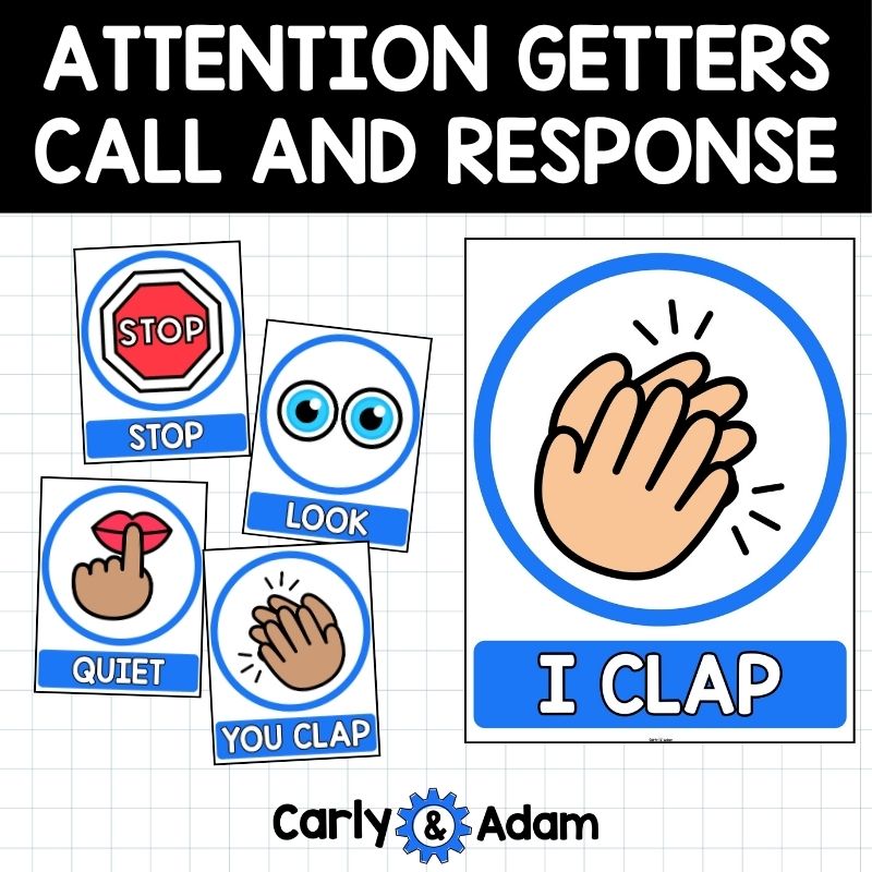 Attention Getters Posters, Call and Response, STEM Classroom Call backs Decor — preview 4