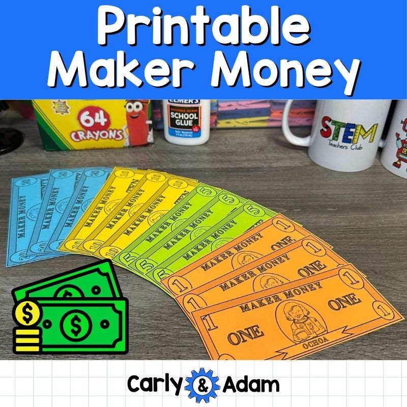 Printable Maker Money STEM Dollar Bills, Fake Money, Play Money, Budgeting — preview 1