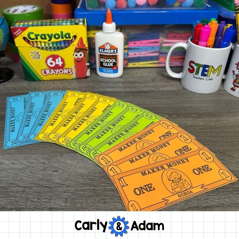 Printable Maker Money STEM Dollar Bills, Fake Money, Play Money, Budgeting — preview 2