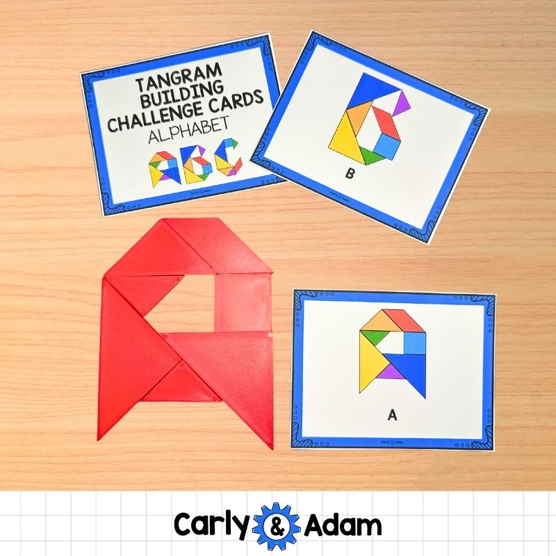 Letters Printable Tangram Puzzles Alphabet with Tangrams Cards — preview 5