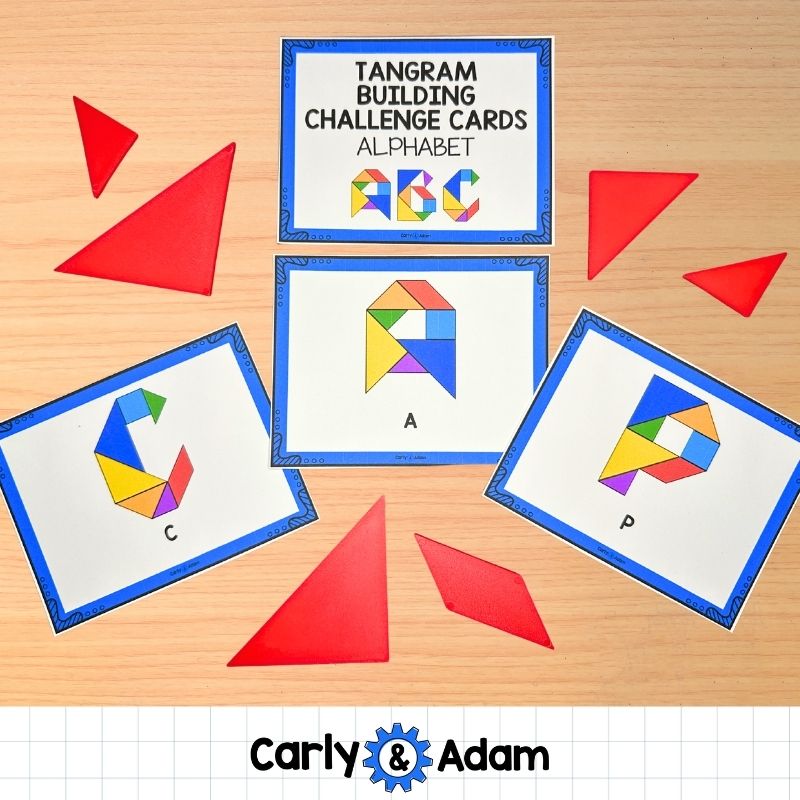 Letters Printable Tangram Puzzles Alphabet with Tangrams Cards — preview 6