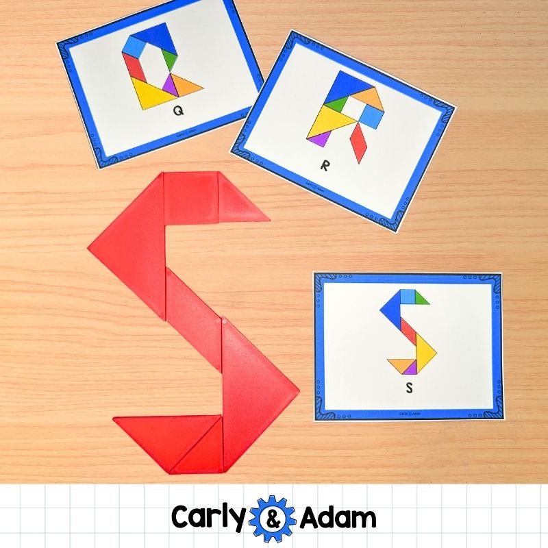 Letters Printable Tangram Puzzles Alphabet with Tangrams Cards — preview 7