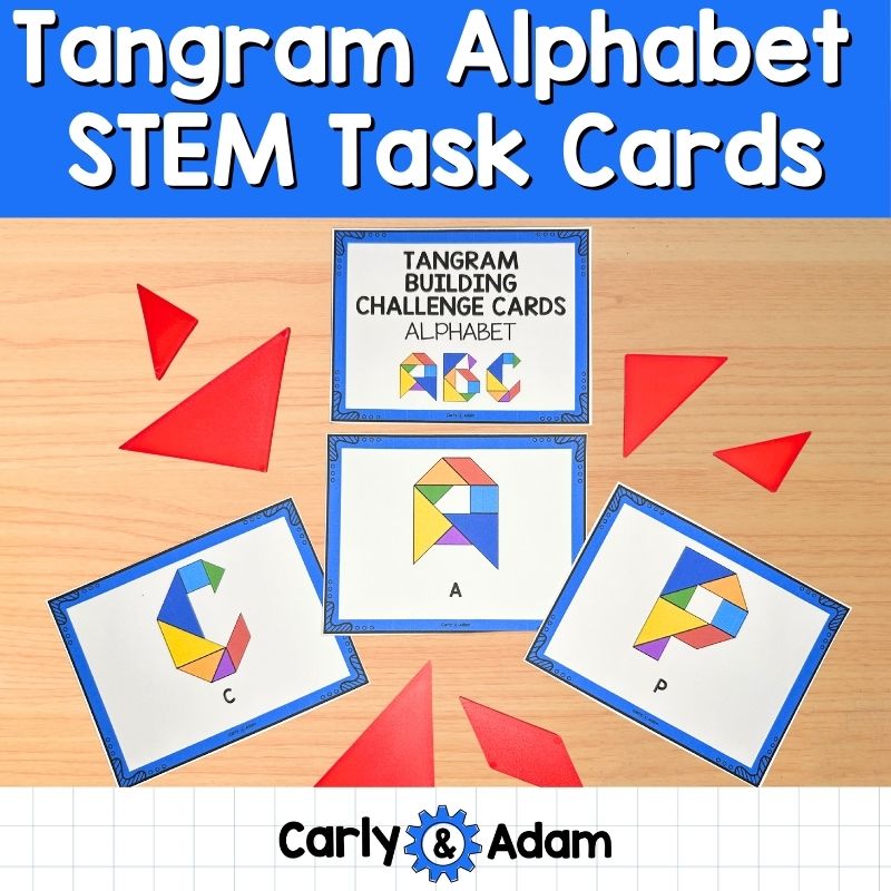 Letters Printable Tangram Puzzles Alphabet with Tangrams Cards — preview 1
