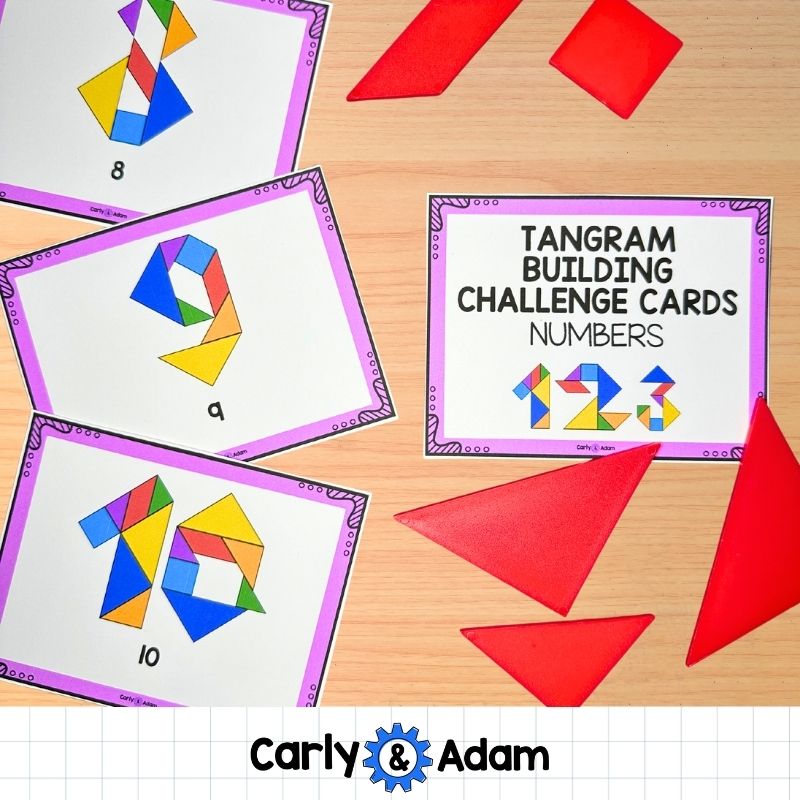 Numbers Printable Tangrams Puzzles and Activities Tangrams, Math Centers — preview 6