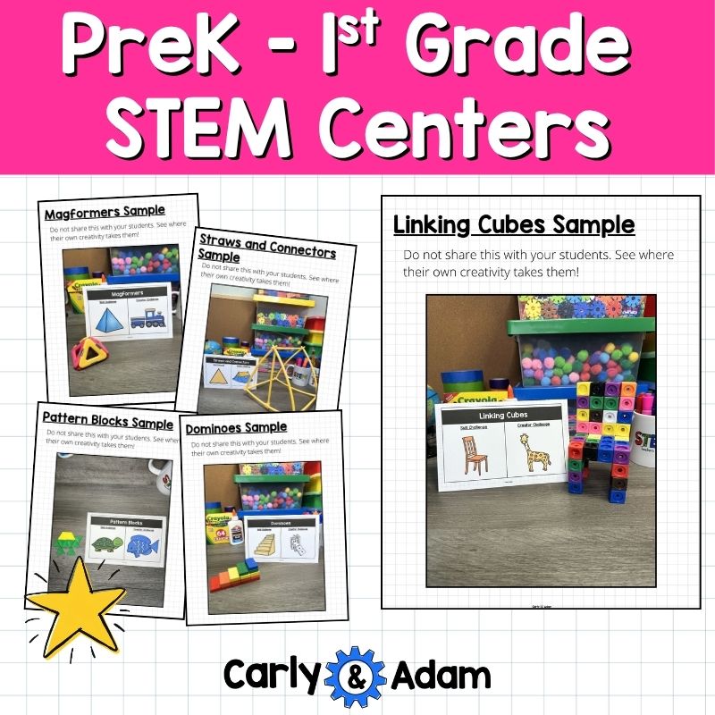 Reusable STEM Science Centers for Pre-K through 1st Grade Makerspace Bins — preview 11