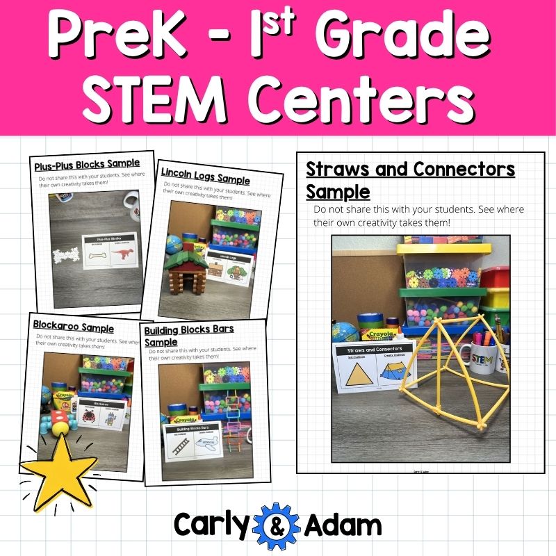 Reusable STEM Science Centers for Pre-K through 1st Grade Makerspace Bins — preview 15