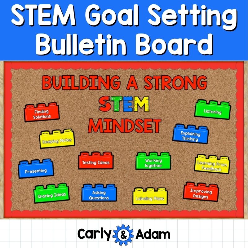 STEM Goal Setting Bulletin Board Poster Set Habit Tracker Classroom Decor — preview 1