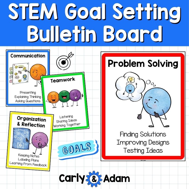 STEM Goal Setting Bulletin Board Poster Set Habit Tracker Classroom Decor — preview 6