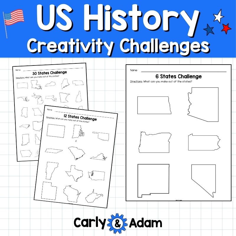 America 250 Creativity Challenges Morning Work, Brain Breaks, STEM Sub Plans — preview 4