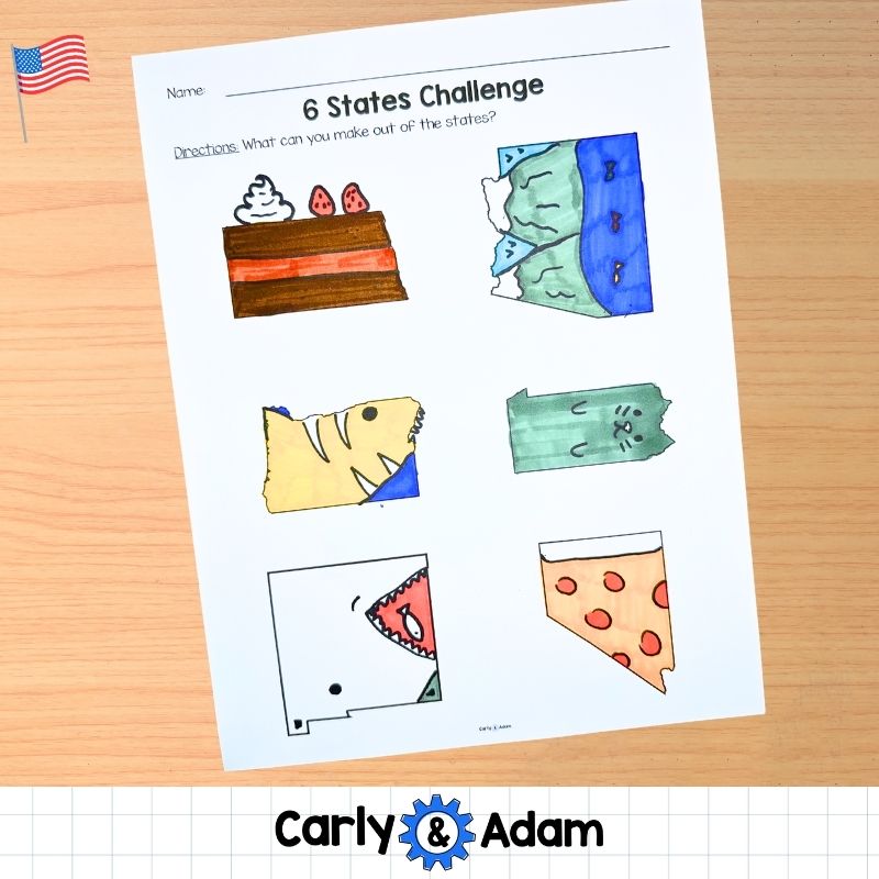 America 250 Creativity Challenges Morning Work, Brain Breaks, STEM Sub Plans — preview 7