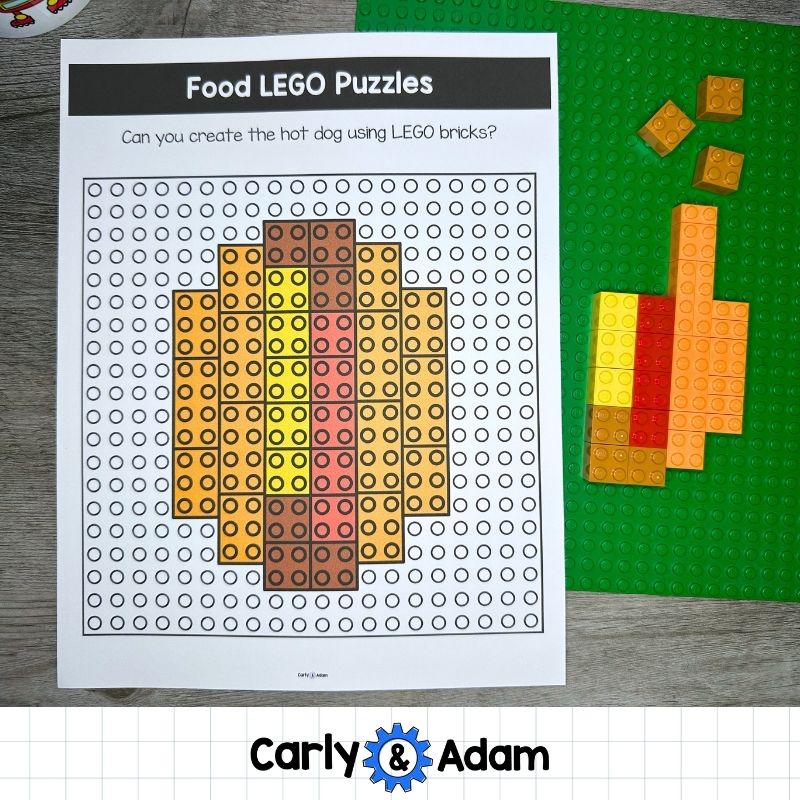 Food LEGO Task Cards STEM Challenge Cards, Bell Ringers, Makerspace Bins — preview 5