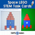 Space LEGO Task Cards STEM, Brain Breaks, Bell Ringers, Makerspace Bins — preview 1