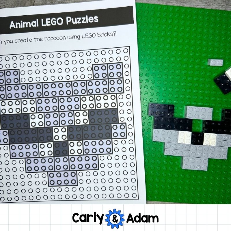 Animal LEGO Task Cards STEM, Brain Breaks, Bell Ringers, Makerspace Bins — preview 7