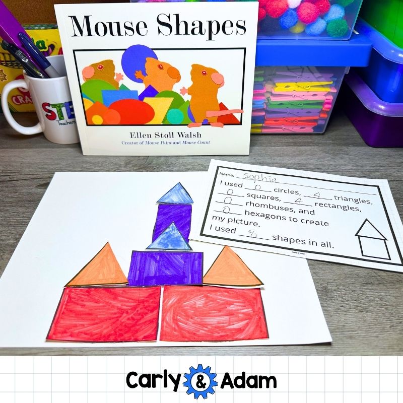 Mouse Shapes Read Aloud STEM Activity for PreK and Kindergarten 2D Shapes — preview 5