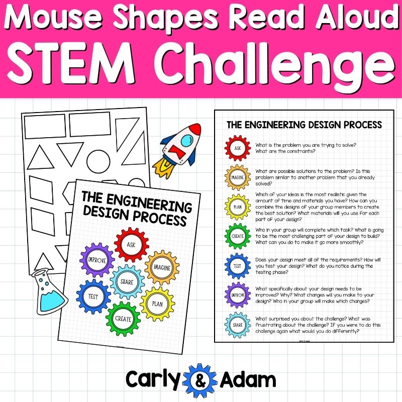 Mouse Shapes Read Aloud STEM Activity for PreK and Kindergarten 2D Shapes — preview 6