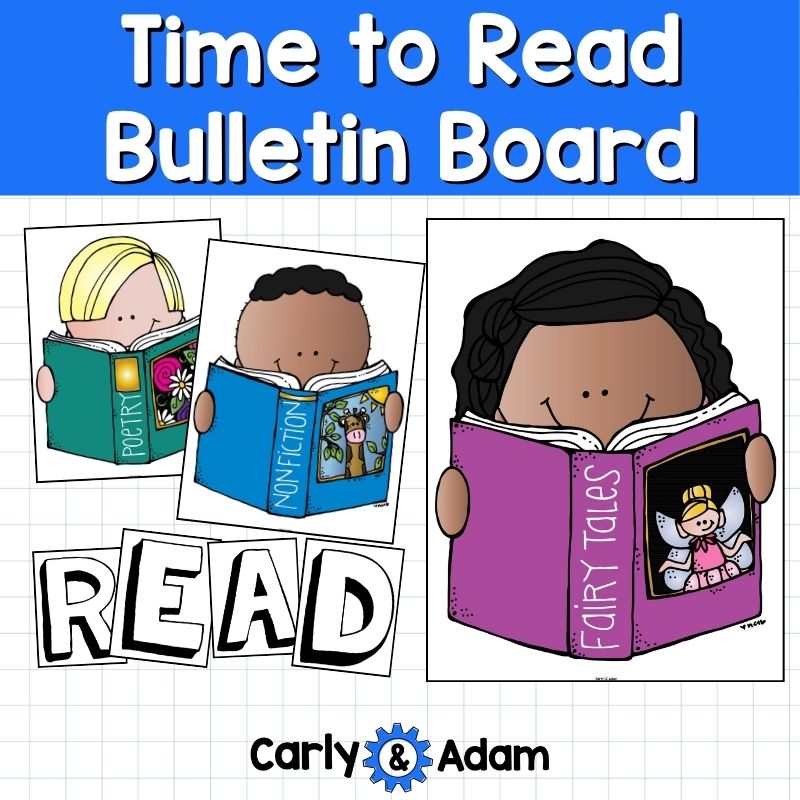 Anytime is a Good Time to Read Bulletin Board Literacy Library Classroom Decor — preview 3