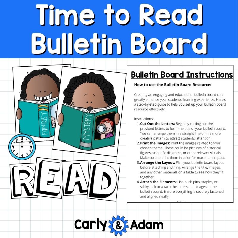 Anytime is a Good Time to Read Bulletin Board Literacy Library Classroom Decor — preview 4