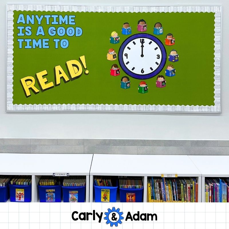 Anytime is a Good Time to Read Bulletin Board Literacy Library Classroom Decor — preview 6
