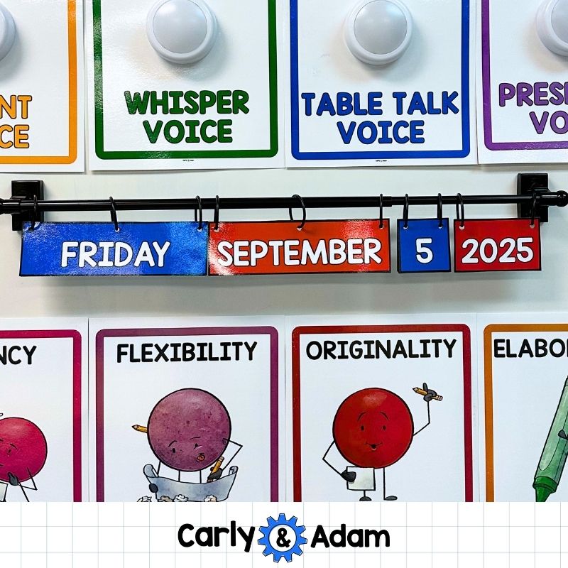Flip Calendar Bulletin Board Poster Set STEM Classroom Decor — preview 3
