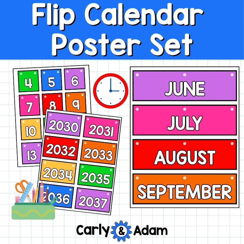 Flip Calendar Bulletin Board Poster Set STEM Classroom Decor — preview 4