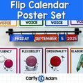 Flip Calendar Bulletin Board Poster Set STEM Classroom Decor — preview 1