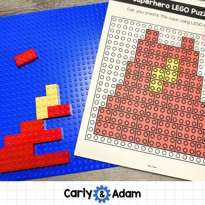 Superhero LEGO Task Cards Creative STEM Morning Work, Makerspace Bins — preview 8
