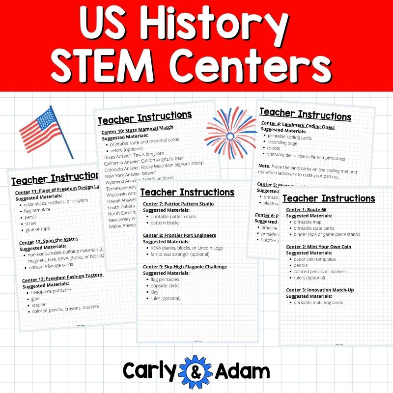 America's 250th Birthday US History STEM Centers Activities, Landmarks — preview 5