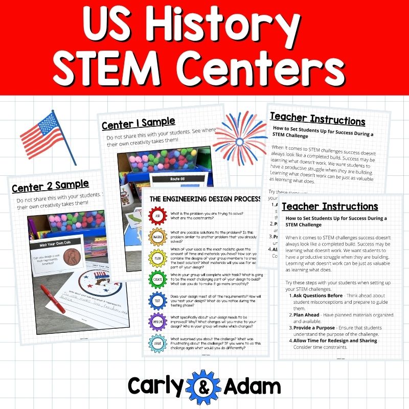 America's 250th Birthday US History STEM Centers Activities, Landmarks — preview 6
