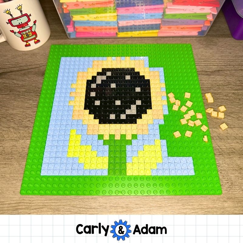 Autumn Lego Task Cards Plate Pixel Art STEM Class, Makerspace Bins — preview 6