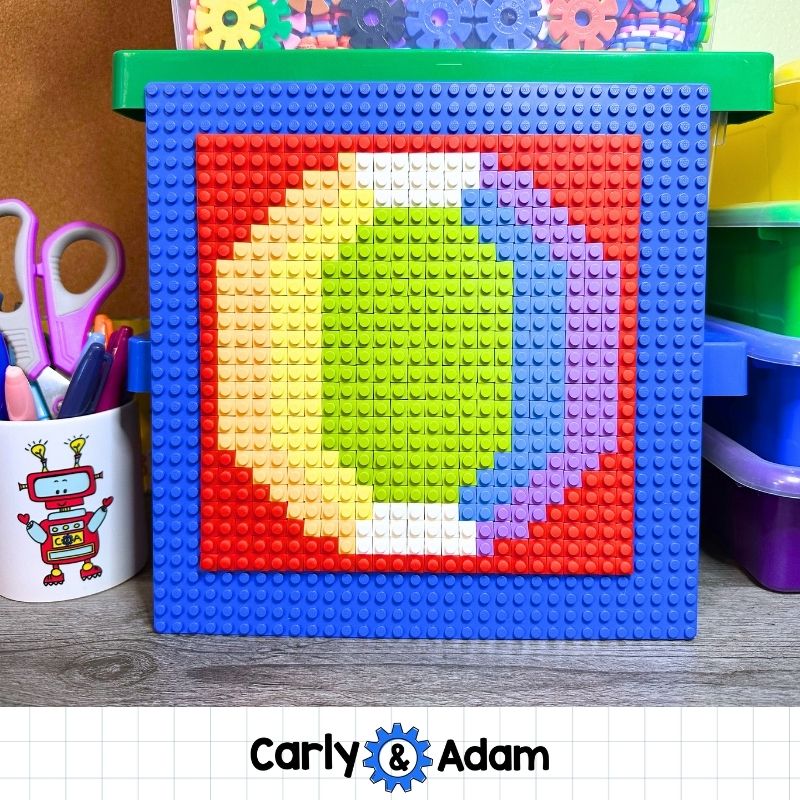 Summer Lego Task Cards, Plate Pixel Art, STEM, Makerspace Bins — preview 3