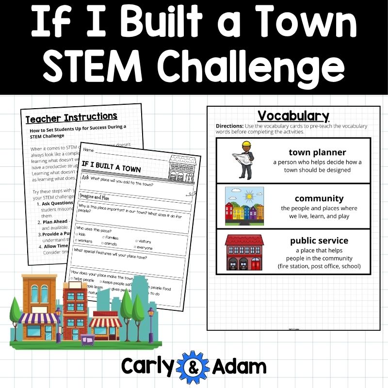 If I Built a Town Activity Read Aloud STEM Challenge City Planning — preview 3