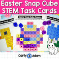 Easter Snap Cube Task Cards, Mats, Snap Cubes, Spring STEM, Makerspace Bins — preview 1
