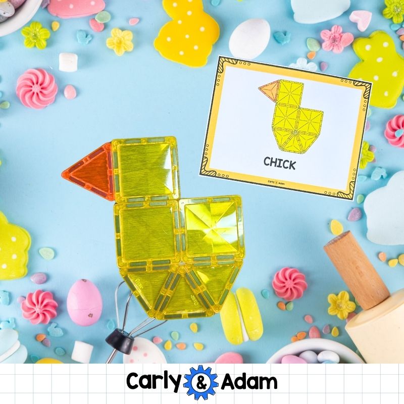 Easter Magnetic Tile Cards Printables, Magnatile, STEM, Magna tiles, Bins — preview 4