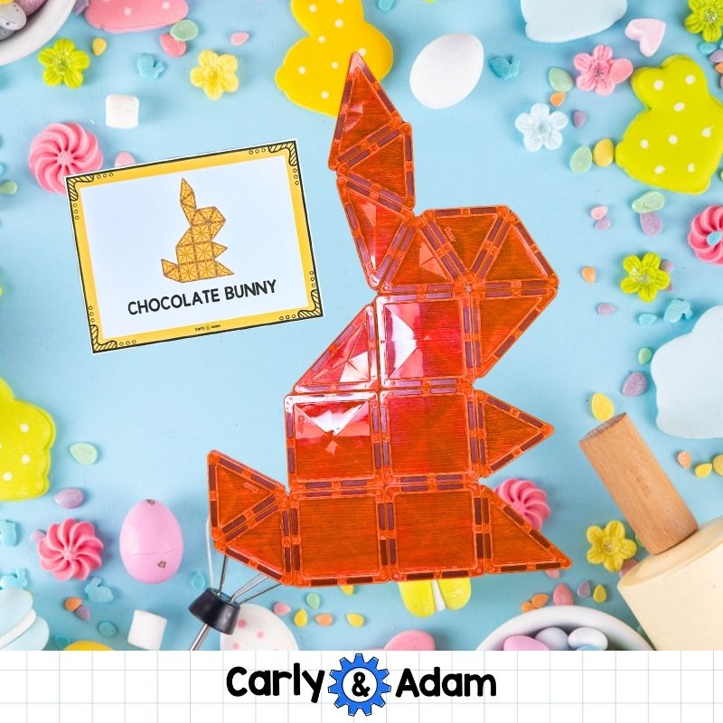 Easter Magnetic Tile Cards Printables, Magnatile, STEM, Magna tiles, Bins — preview 6