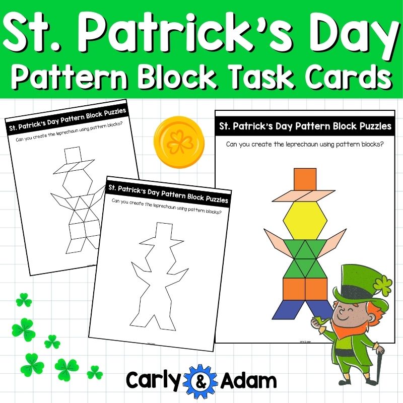 St. Patrick's Day Pattern Block STEM Task Cards Preschool and Kindergarten — preview 4