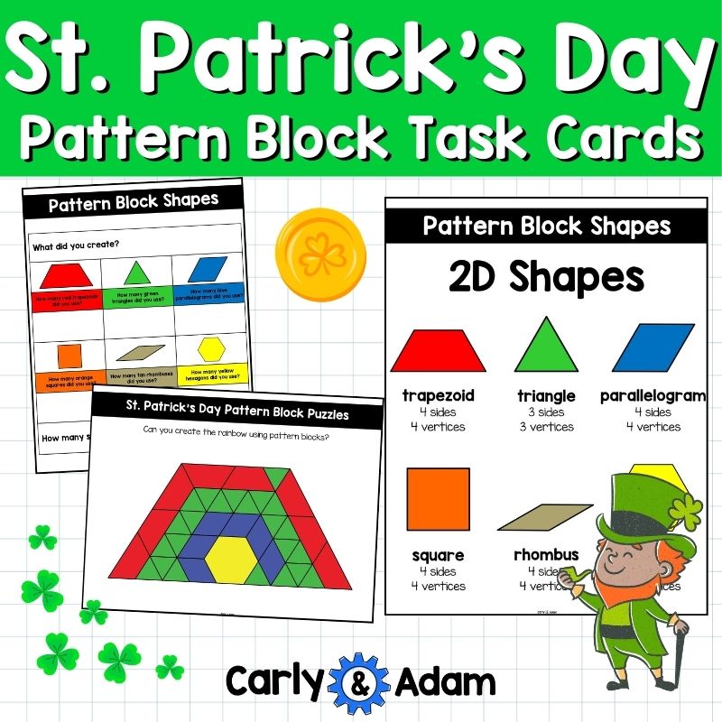 St. Patrick's Day Pattern Block STEM Task Cards Preschool and Kindergarten — preview 6
