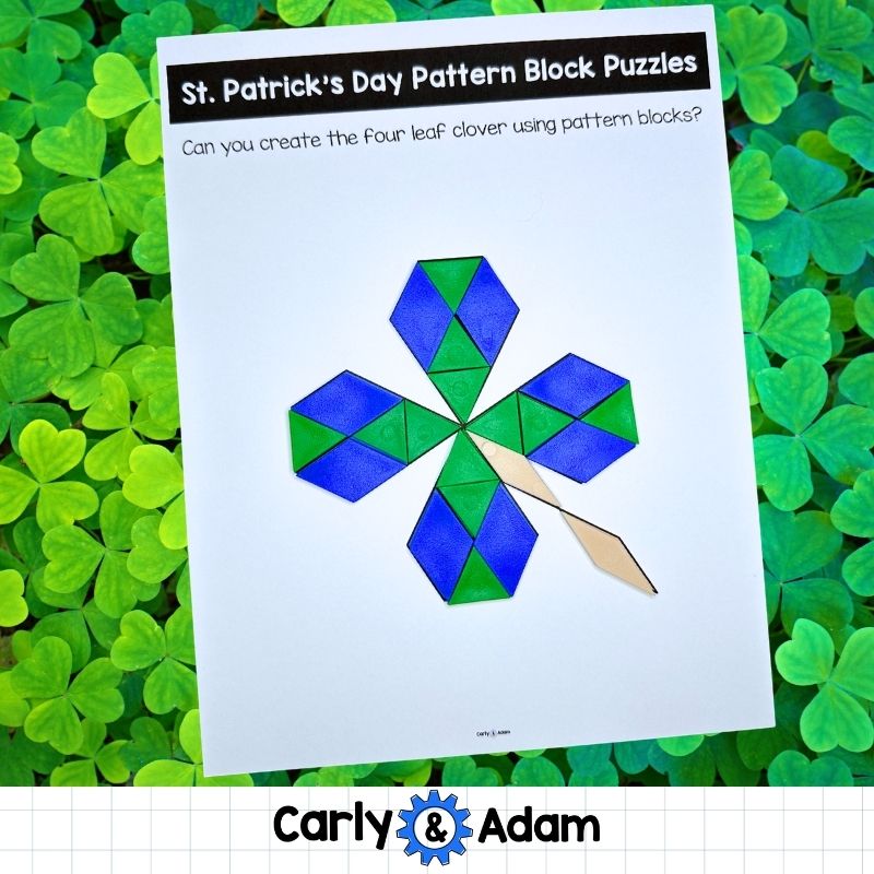 St. Patrick's Day Pattern Block STEM Task Cards Preschool and Kindergarten — preview 7