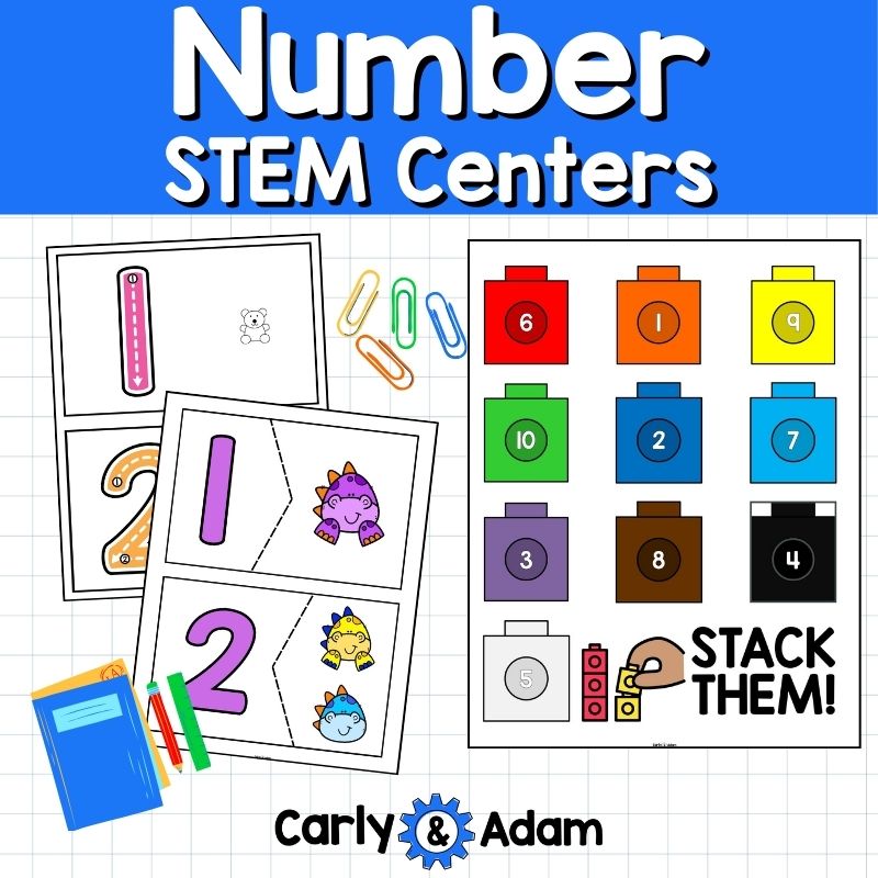 Number STEM Centers Activities Numbers and Counting, Math Centers — preview 3